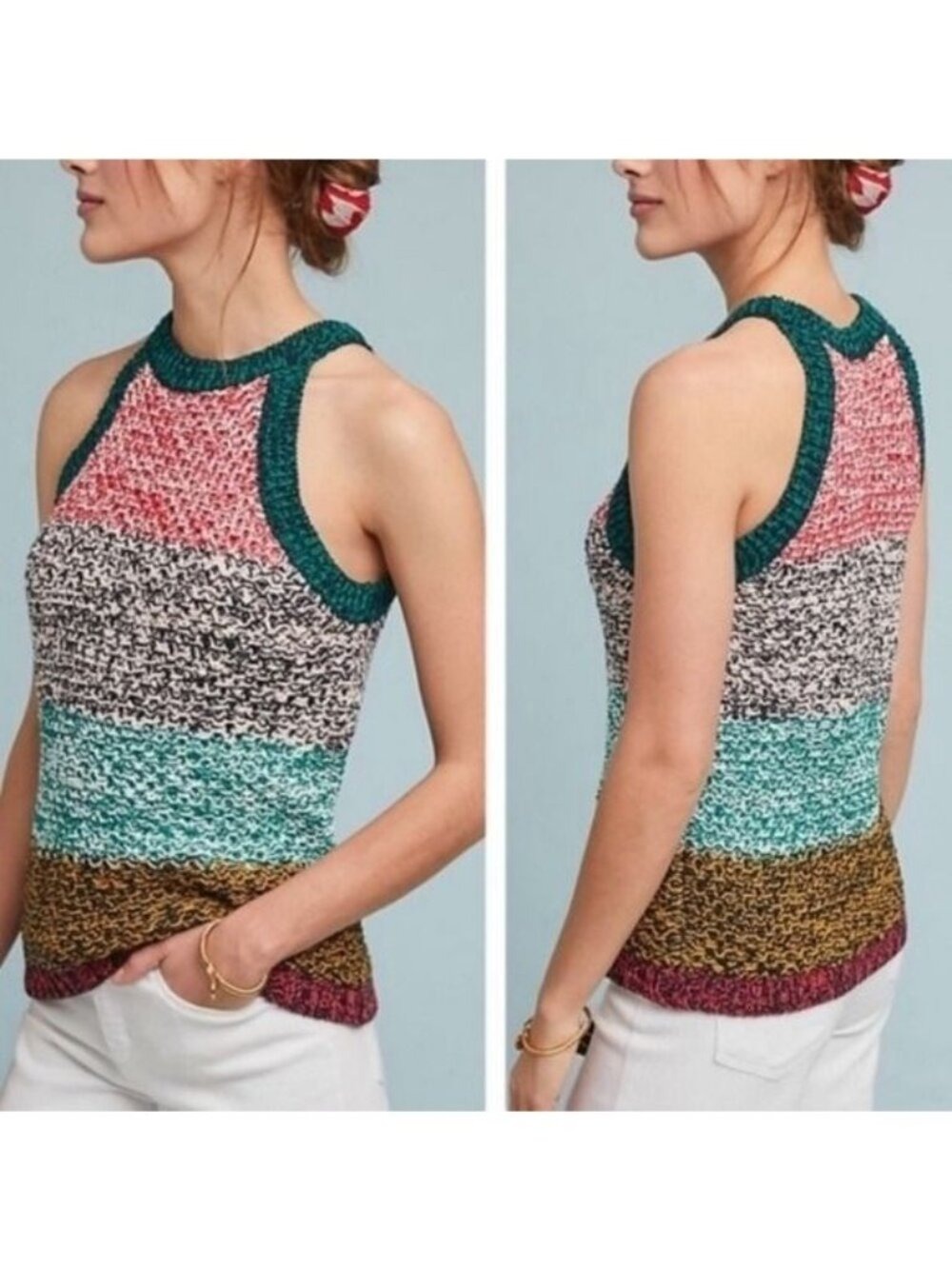 Anthropologie Maeve #34 Harmony Knit Sweater Tank size Large